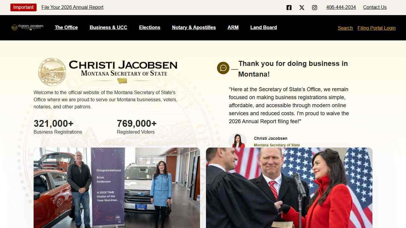 Christi Jacobsen - Montana Secretary of State - Official Montana Secretary of State Website - Christi Jacobsen